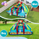 Inflatable Water Park with Double Slides and Obstacle Course – Multicolour / Without blower