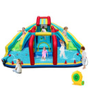 Inflatable Water Park with Double Slides and Obstacle Course – Multicolour / With 680W blower