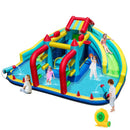 Inflatable Water Park with Double Slides and Obstacle Course – Multicolour / With 680W blower