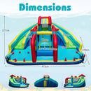 Inflatable Water Park with Double Slides and Obstacle Course – Multicolour / With 680W blower