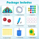 Inflatable Water Park with Double Slides and Obstacle Course – Multicolour / With 680W blower