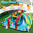 Inflatable Water Park with Double Slides and Obstacle Course – Multicolour / With 680W blower