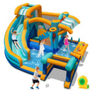 Inflatable Water Park with Pretend Market Stand – Multicolour / With 680W blower
