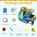 Inflatable Water Park with Pretend Market Stand – Multicolour / With 680W blower