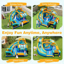 Inflatable Water Park with Pretend Market Stand – Multicolour / With 680W blower