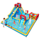 Inflatable Water Park with Tall Slide and Climbing Wall – Multicolour / Without blower
