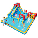 Inflatable Water Park with Tall Slide and Climbing Wall – Multicolour / Without blower