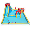 Inflatable Water Park with Tall Slide and Climbing Wall – Multicolour / Without blower