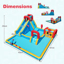 Inflatable Water Park with Tall Slide and Climbing Wall – Multicolour / Without blower