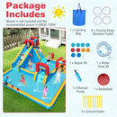 Inflatable Water Park with Tall Slide and Climbing Wall – Multicolour / Without blower