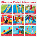 Inflatable Water Park with Tall Slide and Climbing Wall – Multicolour / Without blower