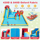 Inflatable Water Park with Tall Slide and Climbing Wall – Multicolour / Without blower