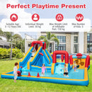 Inflatable Water Park with Tall Slide and Climbing Wall – Multicolour / Without blower