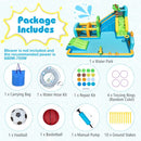 Tropical Inflatable Water Park with Dual Slides – Multicolour / Without blower