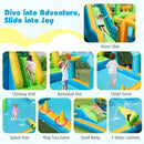 Tropical Inflatable Water Park with Dual Slides – Multicolour / Without blower