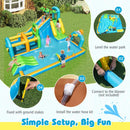 Tropical Inflatable Water Park with Dual Slides – Multicolour / Without blower