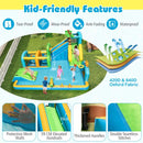 Tropical Inflatable Water Park with Dual Slides – Multicolour / Without blower