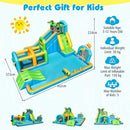 Tropical Inflatable Water Park with Dual Slides – Multicolour / Without blower