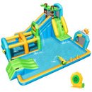 Tropical Inflatable Water Park with Dual Slides – Multicolour / With 680W blower