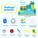 Tropical Inflatable Water Park with Dual Slides – Multicolour / With 680W blower