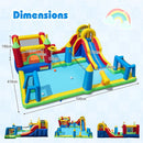 Inflatable Water Slide Bounce House with Ball Games without Blower – Multicolour