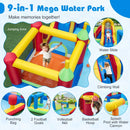 Inflatable Water Slide Bounce House with Ball Games without Blower – Multicolour