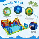 Inflatable Water Slide Bounce House with Ball Games without Blower – Multicolour