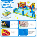 Inflatable Water Slide Bounce House with Ball Games without Blower – Multicolour