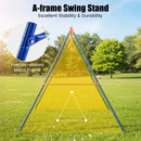 250cm A-Frame Swing Stand with Four Carabiners – Red