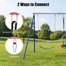 250cm A-Frame Swing Stand with Four Carabiners – Red