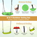 8-in-1 Outdoor Swing Set with Slide and Football Goals – Multicolour