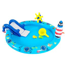 Shark Slide Inflatable Paddling Pool with Water Sprayer – Multicolour