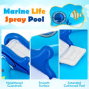 Shark Slide Inflatable Paddling Pool with Water Sprayer – Multicolour