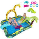 Jungle Inflatable Paddling Pool with Giraffe Sprinkler – Multicolour