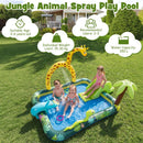 Jungle Inflatable Paddling Pool with Giraffe Sprinkler – Multicolour