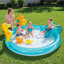 Marine-Themed Inflatable Paddling Pool with Slide – Multicolour