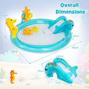 Marine-Themed Inflatable Paddling Pool with Slide – Multicolour