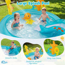 Marine-Themed Inflatable Paddling Pool with Slide – Multicolour