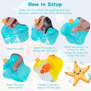 Marine-Themed Inflatable Paddling Pool with Slide – Multicolour
