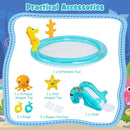 Marine-Themed Inflatable Paddling Pool with Slide – Multicolour