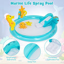 Marine-Themed Inflatable Paddling Pool with Slide – Multicolour