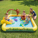 Jungle Animal Inflatable Paddling Pool with Slide – Multicolour