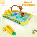 Jungle Animal Inflatable Paddling Pool with Slide – Multicolour