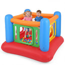 Inflatable Bounce House with Transparent Side Panels – Blue