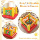 Inflatable Bounce House with Transparent Side Panels – Yellow
