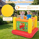 Inflatable Bounce House with Transparent Side Panels – Yellow