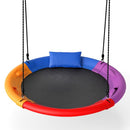 120cm Saucer Swing with Headrest and Handles – Multicolour