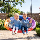 120cm Saucer Swing with Headrest and Handles – Multicolour