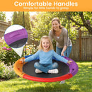 120cm Saucer Swing with Headrest and Handles – Multicolour