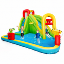 Inflatable Water Park with Slide and Two Water Cannons without Blower – Multicolour